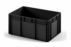 Пластиковый ящик 12.314 800х600х320 мм черный с усиленным дном