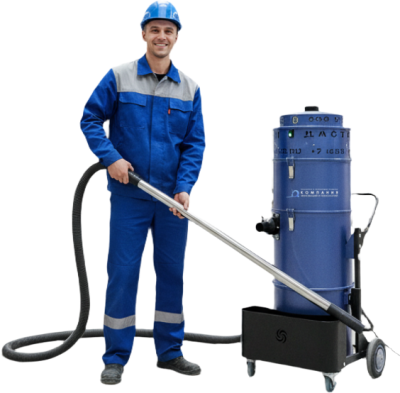 Пылесос для стройки и производства Дастпром ПП-220/40.4-3 | Сбор бетонной пыли, стружки, жидкостей. Изображение №1