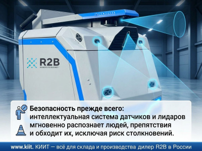 Российский робот-уборщик R2B MARK 2 SE (100 Ач, 860х610х980 мм, LiFePO4). Изображение №6