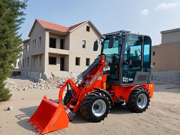 Компактный электропогрузчик EcoMax25 с шарнирно-сочлененной рамой | Для работы в помещении и на улице, 4х4