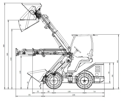 Мини-погрузчик шарнирно-сочлененный TAIAN DY620. Изображение №18