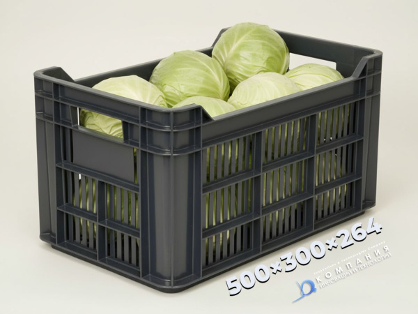 Фото ящик перфорированный 500×300×264, арт.: 112, объём 39.6, чёрный на сайте www.kiit.ru в интернет-каталоге КИИТ ☎ +7(800) 707-07-45