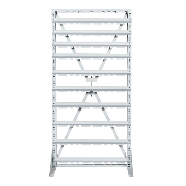 Фото стойка с пластиковыми ящиками 58 штук стелла-техник а1-08-02-01 на сайте www.kiit.ru в интернет-каталоге КИИТ ☎ +7(800) 707-07-45 Изображение №5