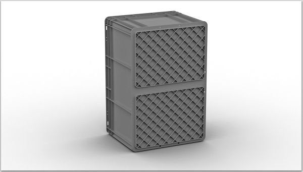 Фото пластиковый евроконтейнер ес-6432 (600x400x320) мм на сайте www.kiit.ru в интернет-каталоге КИИТ ☎ +7(800) 707-07-45