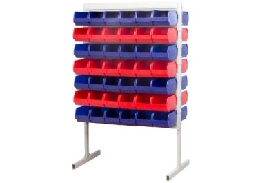 Стойка двухсторонняя 1500 стеллаж с ящиками 84 шт. Изображение №1