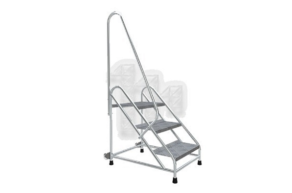 Фото передвижная подставка с 1 поручнем и 4 ступенями megal (тип 2) на сайте www.kiit.ru в интернет-каталоге КИИТ ☎ +7(800) 707-07-45 Изображение №2