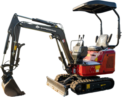 Мини-экскаватор Rhinoceros XD10-8 (850 кг, бензиновый двигатель Briggs & Stratton, быстросъемное соединение). Изображение №1