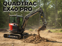 Мини-экскаватор QUADTRAC EX40 PRO — это компактный гусеничный экскаватор с кабиной, предназначенная для выполнения различных задач на строительной площадке