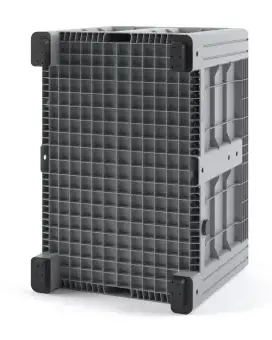 Неразборный сплошной контейнер на ножках iBox 1200х800х800 мм голубой. Изображение №5