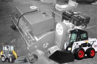 Щетка с задним бункером для минипогрузчика. Изображение №1