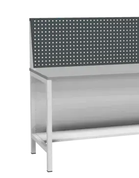 Верстак ДиКом ВЛ-К-150-02+Э1 | Ширина 1500 мм, оцинкованная столешница, экран, нагрузка 500 кг. Изображение №2