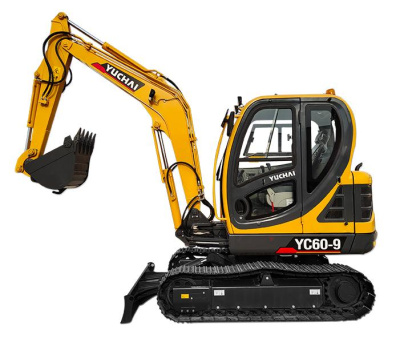 Мини-экскаватор Yuchai YC 60-9 (5700 кг, глубина копания 3935 мм, двигатель Kubota 48 л.с., ковш 0,21 м³). Изображение №2