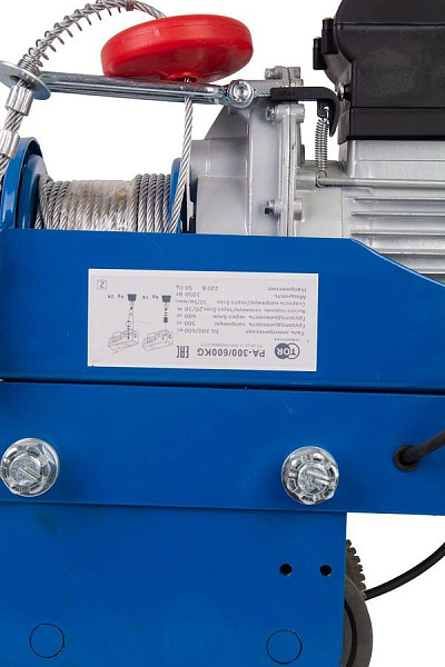 Фото тельфер с тележкой tor pa-400/800 20/10 м (z) на сайте www.kiit.ru в интернет-каталоге КИИТ ☎ +7(800) 707-07-45 Изображение №4