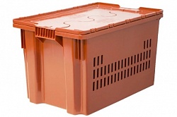 Ящик Futura Zip Safe PRO 600х400х350 сплошное дно оранжевый морозостойкий