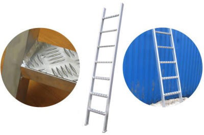 Лестница приставная с широкими ступенями MEGAL - ЛПШ - 4,2 (тип 1). Изображение №1