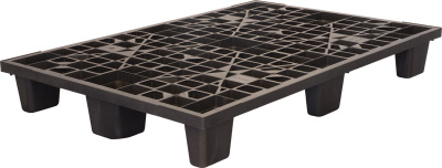 Пластиковый поддон на 9 ножках TR 1208 L 1200х800х160 мм перфорированный, черный. Изображение №1