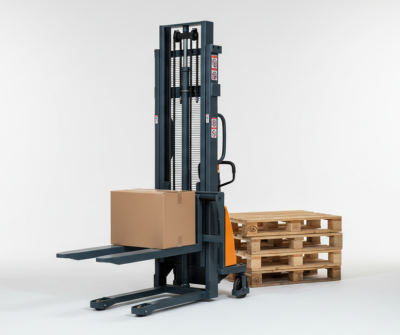 Штабелер гидравлический с электроподъемом 1,5 т 2,5 м XILIN CDD15B-E с раздвижными вилами. Изображение №4