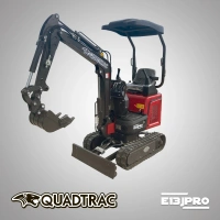 Купить мини-экскаватор QUADTRAC EX13JPRO | Японский двигатель KUBOTA, гидромоторы EATON, раздвижные гусеницы 800–954 мм