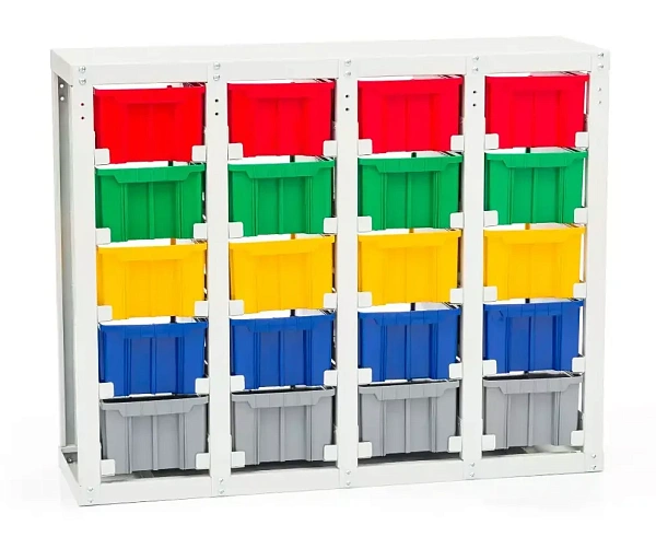 Фото метизный стеллаж с лотками 20 шт. стелла-техник v3-20 на сайте www.kiit.ru в интернет-каталоге КИИТ ☎ +7(800) 707-07-45 Изображение №3