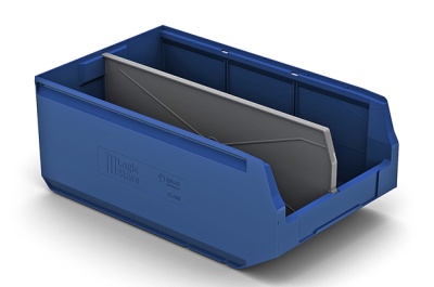 Складской лоток Iplast 12.406 500х300х200 мм, синий. Изображение №1