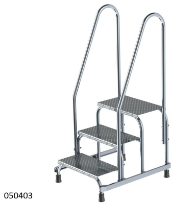 Монтажная подставка MEGAL (тип 1) 3 ступени с двумя поручнями 050403 (2,6 м, 3 ступени, 150 кг). Изображение №2