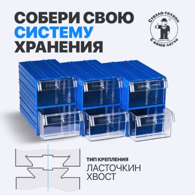 Короб Стелла-техник С-2 (синий/прозрачный). Изображение №3