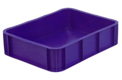 Ящик п/э под пирожные 430х330х110 синий без крышки. Изображение №1