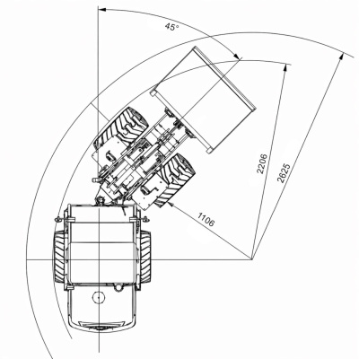 Универсальный мини-погрузчик TAIAN DY35LB (1200 кг, 2110 мм, Kubota V1505). Изображение №20