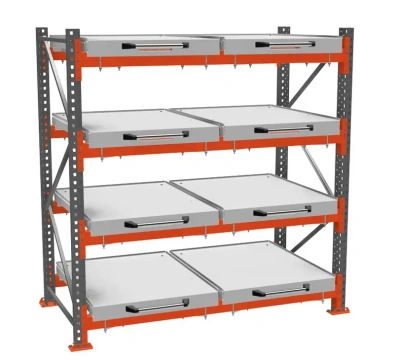 Стеллаж с выдвижными платформами (4 уровня) 2000х1950х1000 мм. Изображение №2