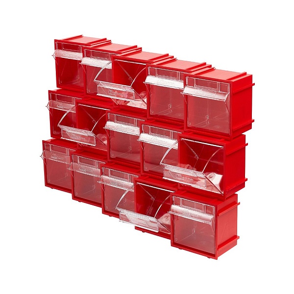 Фото короб красный стелла mini 102/3 с тремя откидными прозрачными ящиками на сайте www.kiit.ru в интернет-каталоге КИИТ ☎ +7(800) 707-07-45 Изображение №5