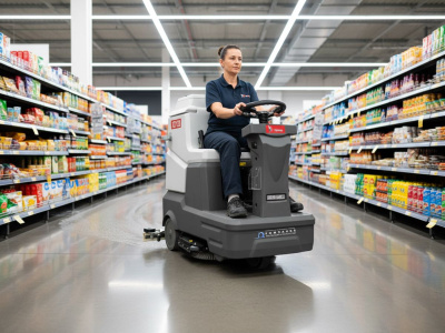 Аккумуляторная поломоечная машина Xgroup XD120 с местом для оператора. Изображение №4