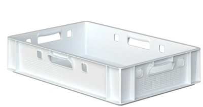 Пластиковый ящик для мяса Iplast E1 12.421 600х400х120 белый. Изображение №4