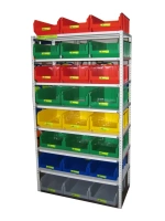 Фото полочные стеллажи (стойка, стенд, витрина) с пластиковыми ящиками стелла-техник су-1 на сайте www.kiit.ru в интернет-каталоге КИИТ ☎ +7(800) 707-07-45 Изображение №2