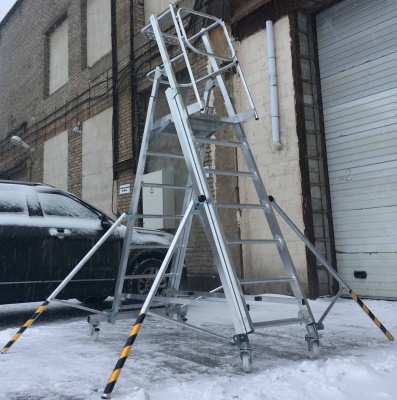 Телескопическая лестница Megal ТЛП-К - (1,3-1,9). Изображение №6