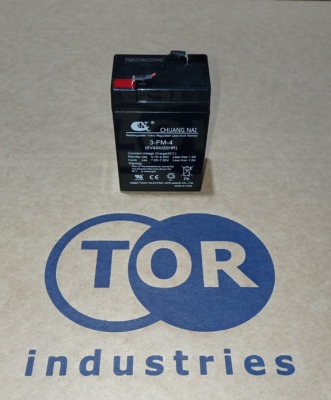 Аккумулятор свинцово-кислотный (WET) 6В/4Ач 98х46х69  для тележки WH-25ES. Изображение №1