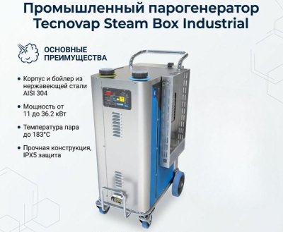 Промышленный парогенератор 14,4 кВт Tecnovap Steam Box Industrial. Изображение №1