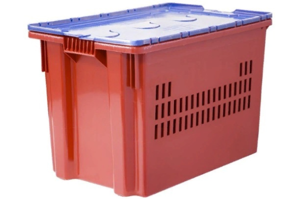 Фото ящик futura zip safe pro 600х400х400 сплошное дно красный с синей крышкой на сайте www.kiit.ru в интернет-каталоге КИИТ ☎ +7(800) 707-07-45