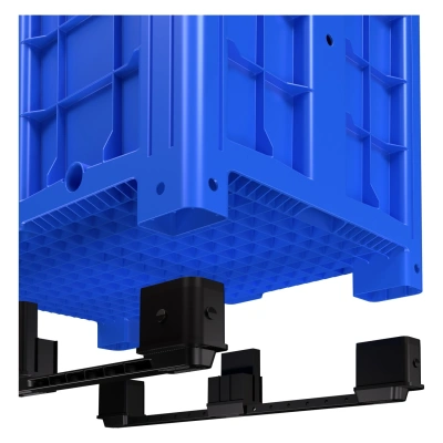 Большой контейнер на полозьях 1200x800x800 мм iPlast iBOX голубой (450 кг, 515 л, PE). Изображение №14