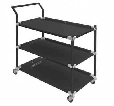 Передвижная металлическая тележка GRESSON ТМ-900-3 (900x500 мм, 3 полки, до 100 кг, термостойкость до 300°С). Изображение №5