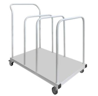 Передвижная тележка для картона ТК | 4 поворотных колеса, порошковое покрытие RAL 7035, нагрузка 120 кг