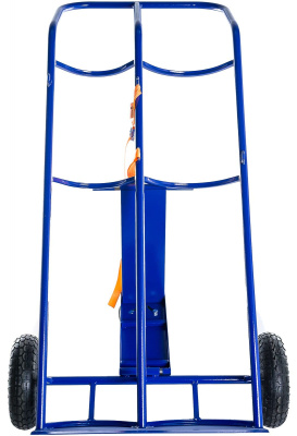 Тележка для двух газовых баллонов КП 2 У (г/п 300кг) сварочный пост с фиксацией ремнём. Изображение №5