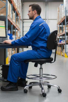 Антистатический стул GRESSON СПА-2 ESD (1 МОм, термостойкий полиуретан, нагрузка 120 кг). Изображение №7