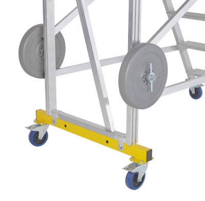 Вышка-стремянка на колесах Megal ВС2-5,0 (высота площадки 5 м, рабочая высота 7 м, 800x860 мм). Изображение №9