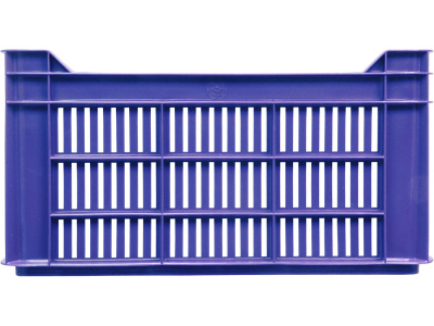 Ящик п/э с перфорацией 500х300х264 объём 39.6, синий. Изображение №6