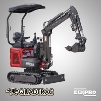 Мини-экскаватор QUADTRAC EX13JPRO | 1000 кг, двигатель KUBOTA D722 (14 л.с.), глубина копания 1,6 м