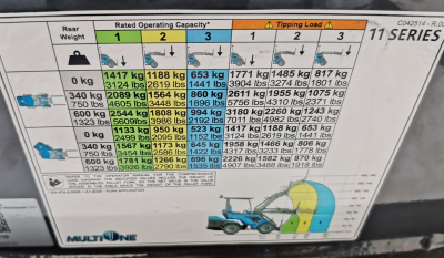 Многофункциональный мини-погрузчик MULTIONE 11.5 Y (2540 кг, высота подъема 3,7 м, двигатель Yanmar 50 л.с.). Изображение №7