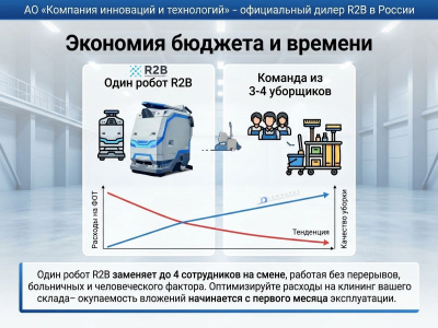 Российский робот-уборщик R2B MARK 2 SE (100 Ач, 860х610х980 мм, LiFePO4). Изображение №8