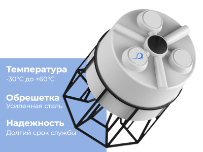 Емкость с полным сливом ЦКТ KV 5000 литров с обрешеткой . Изображение №7
