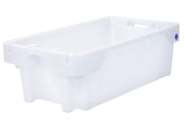 Фото рыбный белый ящик craemer 800х450х270 конусный 40 кг/60 л с дренажными отверстиями на сайте www.kiit.ru в интернет-каталоге КИИТ ☎ +7(800) 707-07-45