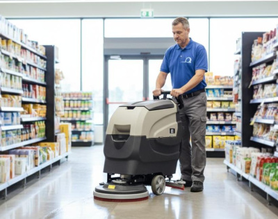 Поломоечная машина Xgroup K1 (аккумуляторная, ручная, производительность 2500 м²/ч, баки 45/55 л). Изображение №3